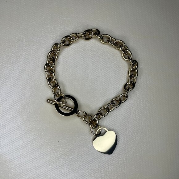 Gold-tone chain link bracelet - Picture 1 of 3